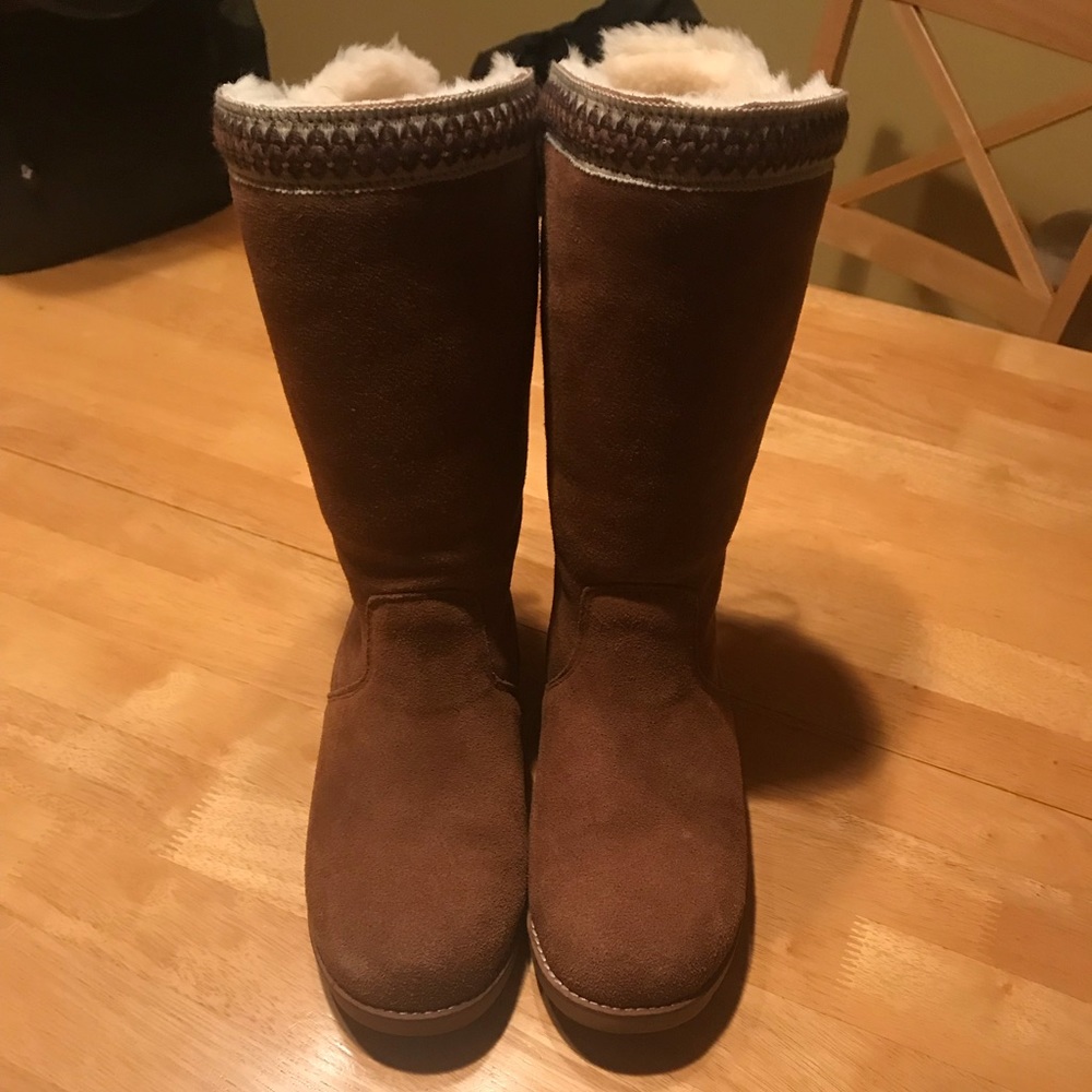 Tall suede lamo boots